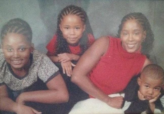 Shelly Tresvant and her three children photographed during their childhood. 